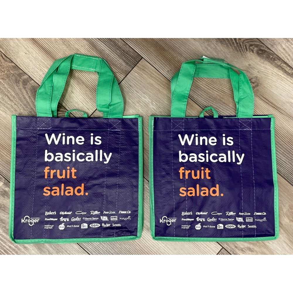Lot of 2 Wine Tote Bags  6 Wine 750 ml‎ Bottles is basically fruit salad